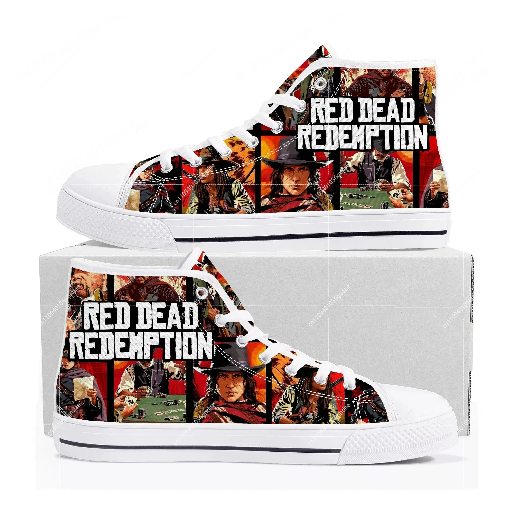 Women Fashion Video - Videospiel Red Dead Redemption High-Top-Sneaker für