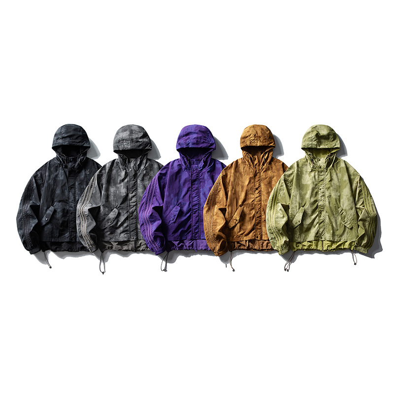 Tie Dye Two Piece - QICHE Unisex Tie-Dye Funktions-Zweiteiler Leichter Windbreaker