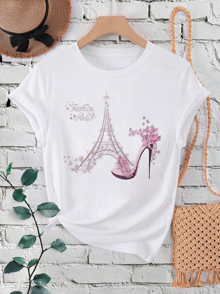 Women'S Fashion Paris - Mode Paris Eiffelturm Print Damen T-Shirt