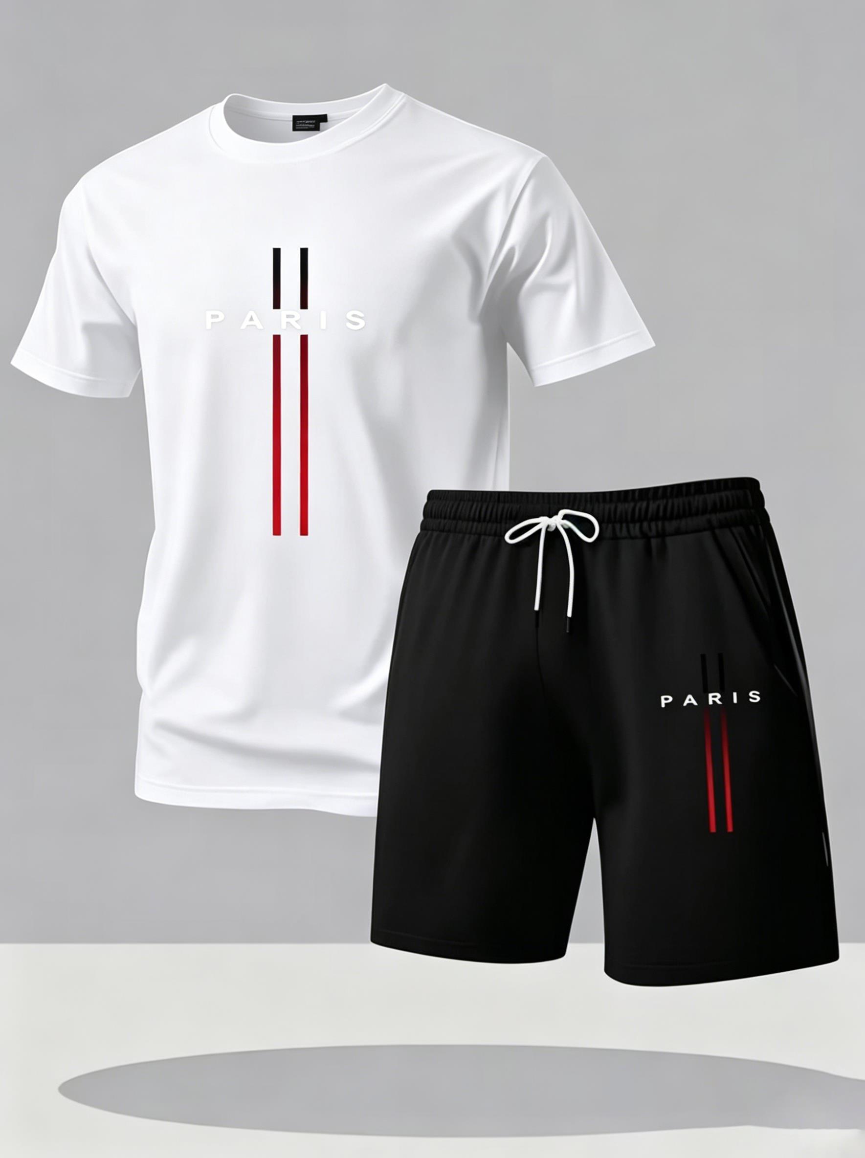 Women'S Fashion Paris - Herren Schnelltrocknender 2-Teiliger Sportanzug Minimalistisches PARIS