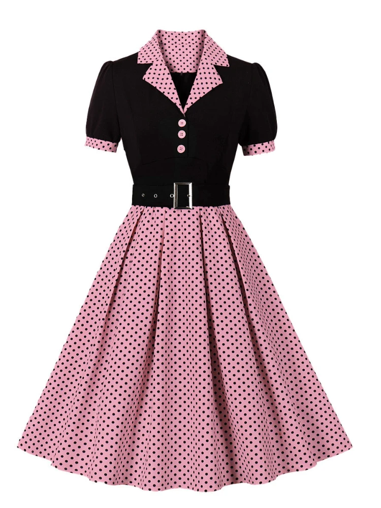 Women'S Fashion From The 60S - 2024 neue Mode Polka Dot Vintage