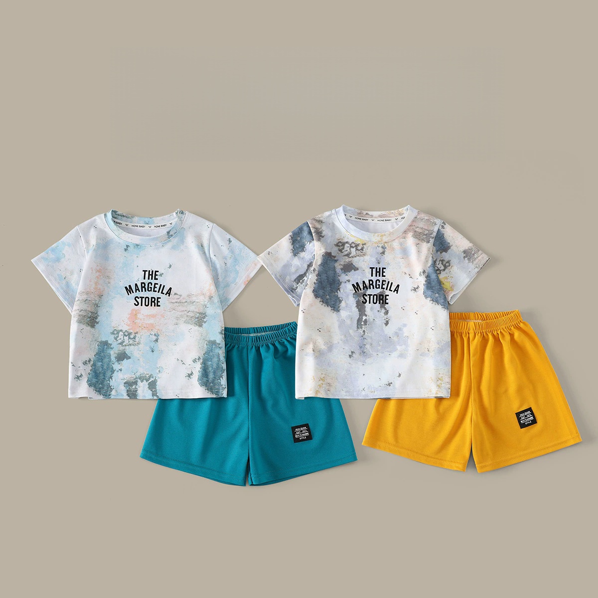 Tie Dye Two Piece - Zweiteiliges Sommer-Outfit für Kinder mit Batikmuster,