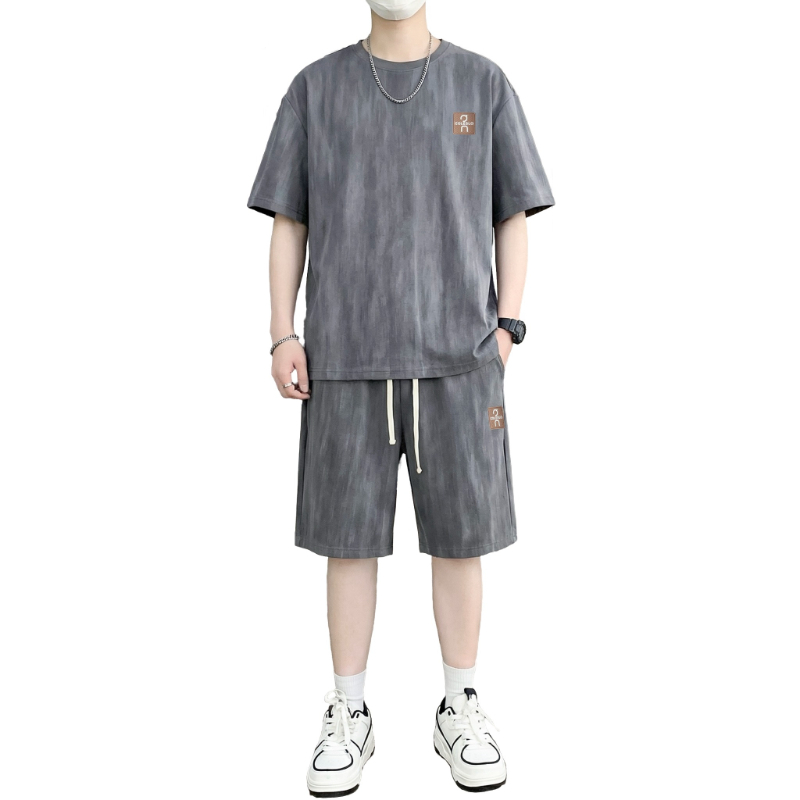 Tie Dye Two Piece - 【T-Shirt + 5-Point-Shorts】 Herren-T-Shirt-Set, neue Sommermode,