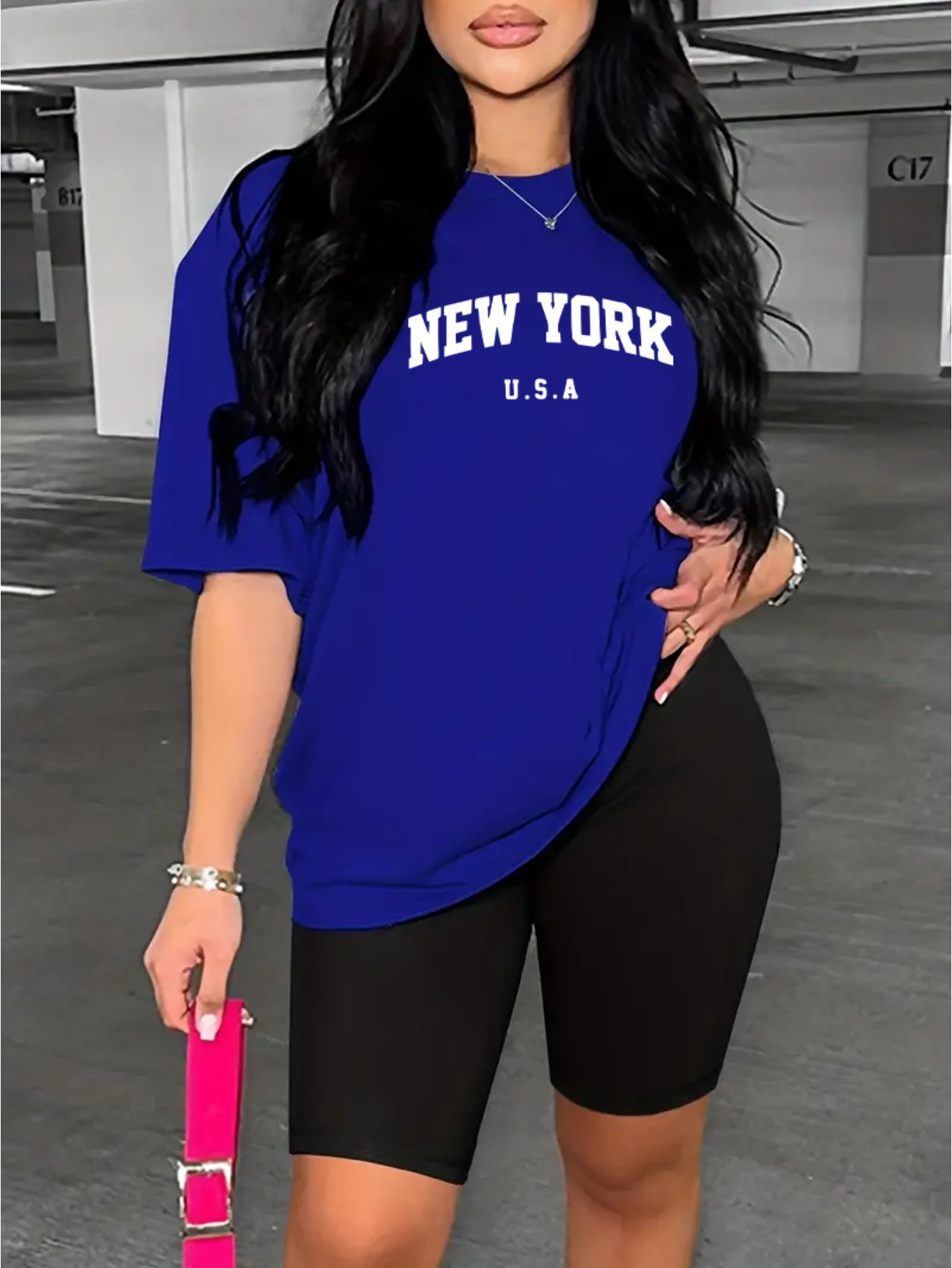Women'S Fashion York - New York USA Druck T-Shirt Set