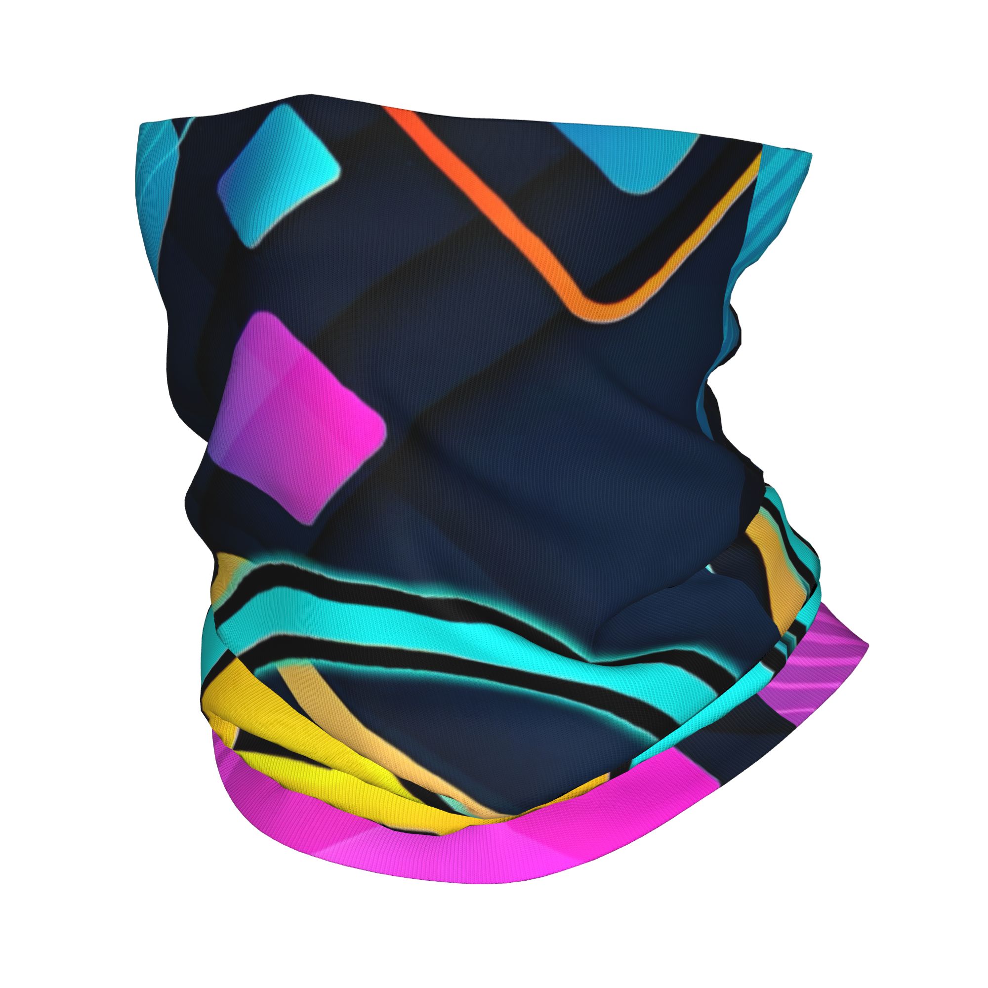 Women Fashion Video - Geometry Dash Bandana-Halstuch, bedruckter geometrischer Dash-Videospiel-Schal,