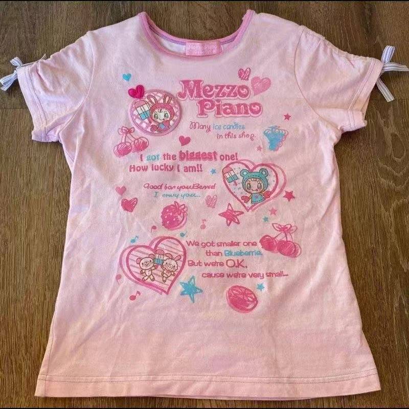 Vintage Kawaii Süße Kurzarm-T- – Women'S Fashion Tops Bewertung und Preis