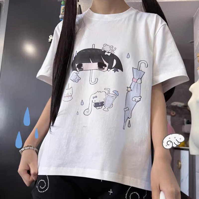 Japanisches süßes T-Shirt mit  – Women'S Fashion Umbrella Bewertung und Preis