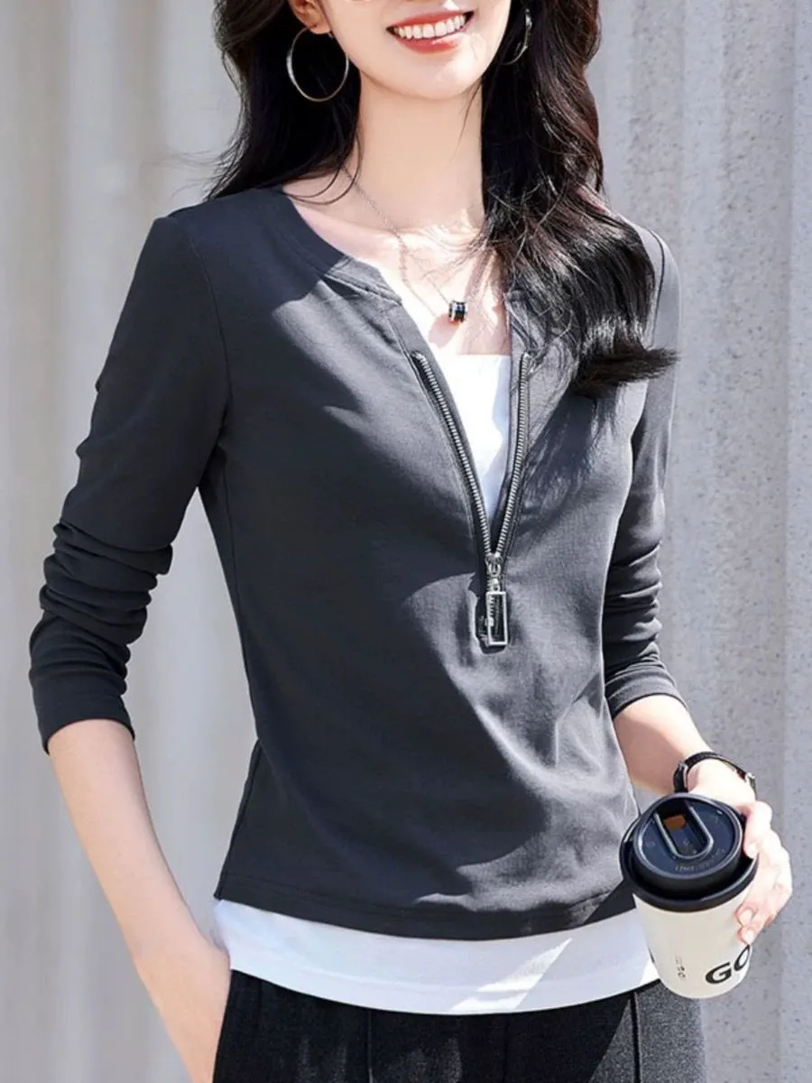 Damenmode V-Ausschnitt, Reißve – Women'S Fashion Quarter Zip Bewertung und Preis