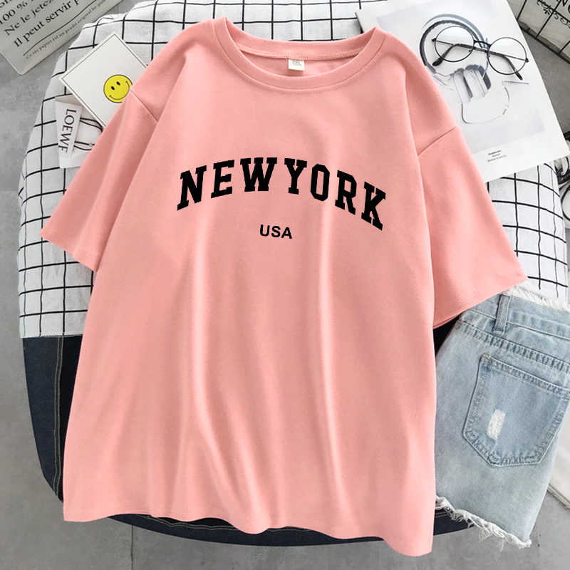 New York Usa Stadt Brief Grafi – Women'S Fashion York Bewertung und Preis
