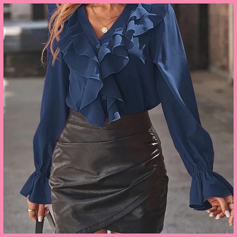 2025 Modische V-Ausschnitt Blu – Women'S Fashion Tops Bewertung und Preis