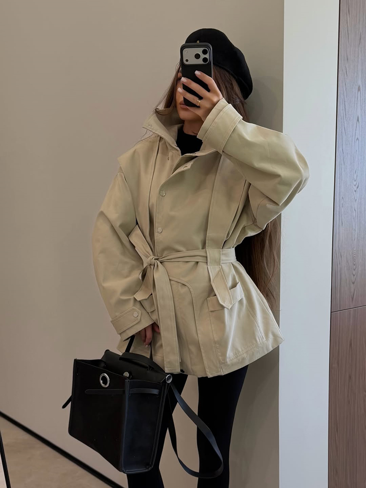Damen Kurzer Trenchcoat mit Gü – Women'S Fashion Utility Belt Bewertung und Preis