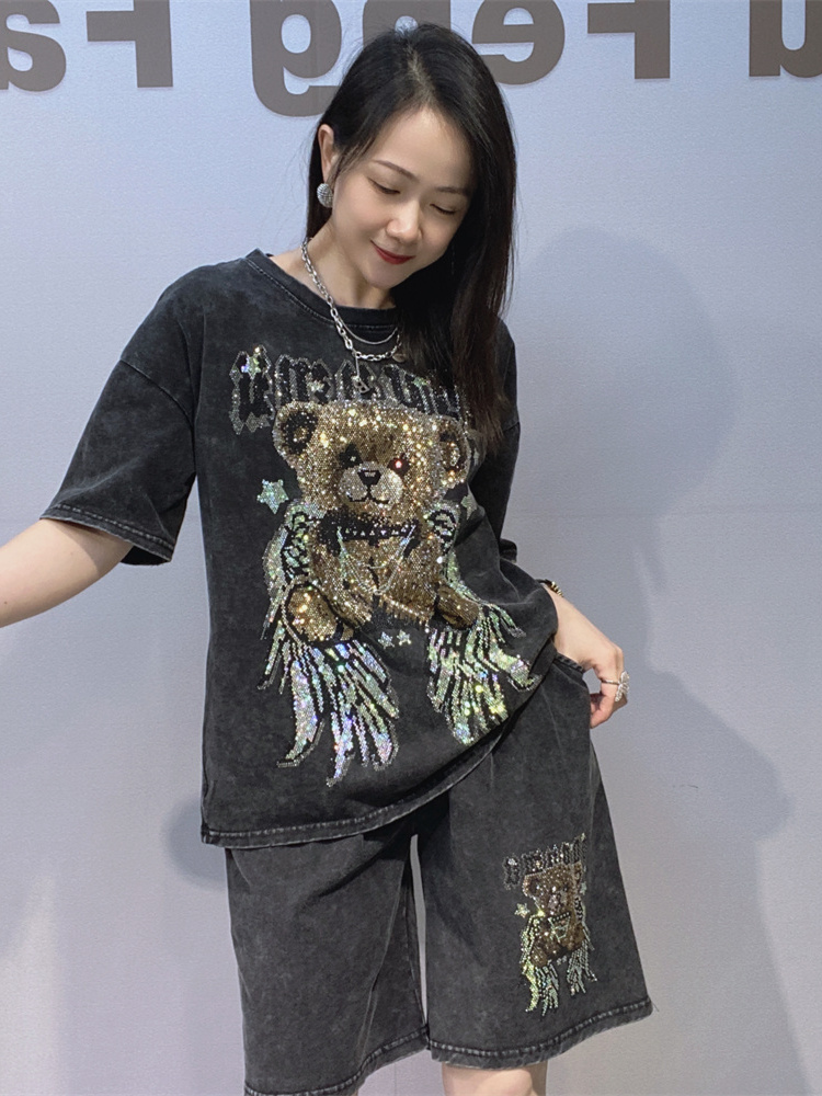 Lässiges Batik-T-Shirt-Set mit – Tie Dye Two Piece Bewertung und Preis