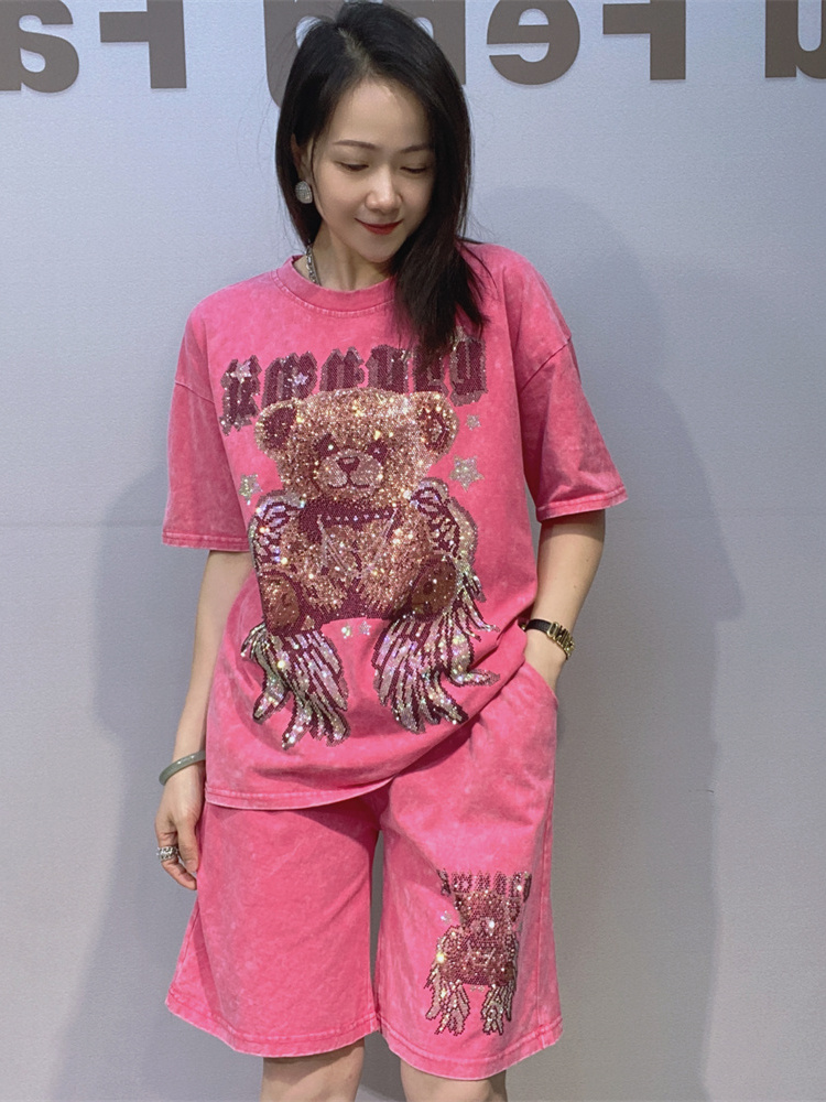 Lässiges Batik-T-Shirt-Set mit – Tie Dye Two Piece Bewertung und Preis