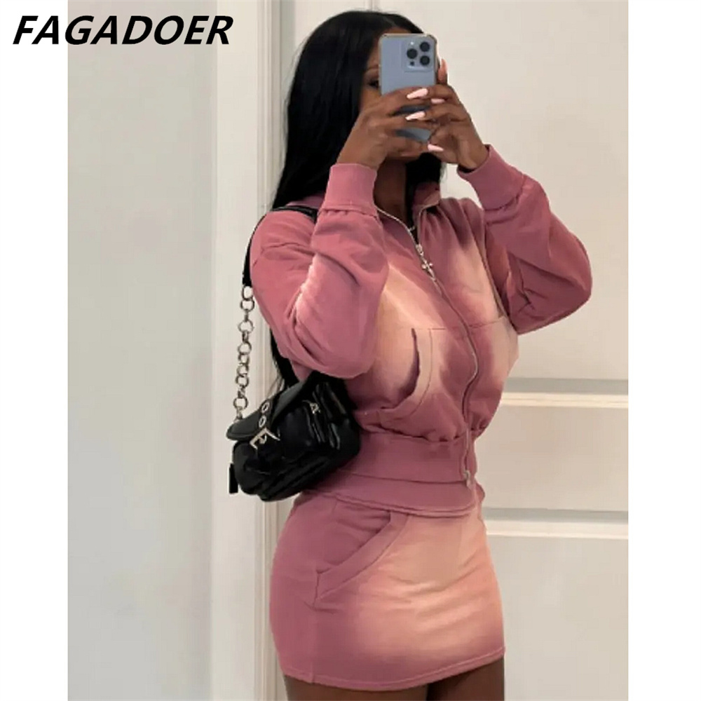 FAGADOER Rosa Tie Dye Print Zw – Tie Dye Two Piece Bewertung und Preis
